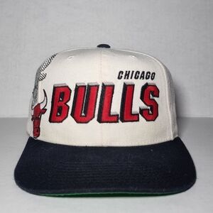 Rare Vintage 90s Chicago Bulls Shadows Sports Specialties Hat Cap Snapback 🔥